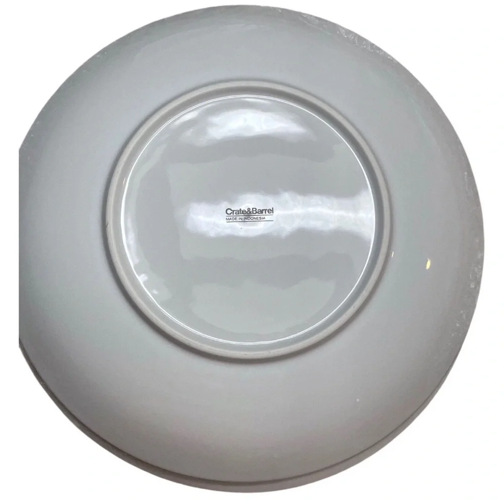 CRATE & BARREL WHITE PASTA SERVING Coupe BOWLS 12